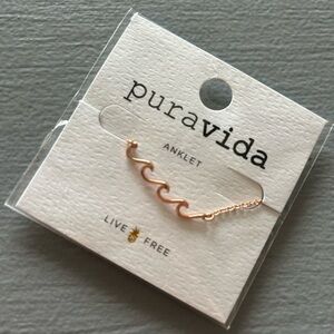 Pura Vida rose gold anklet brand new